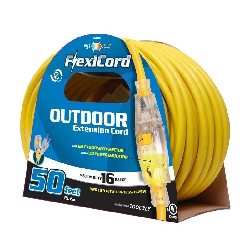 Toolway | SJTW 16/3 1-Outlet Extension Cords