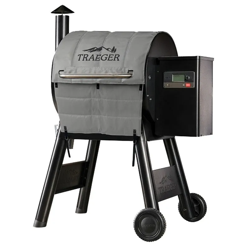 Traeger BAC626 Insulated Blanket Grill Cover, 24-1/2 in D, 45 in W, 1/2 in H, Fabric, Gray