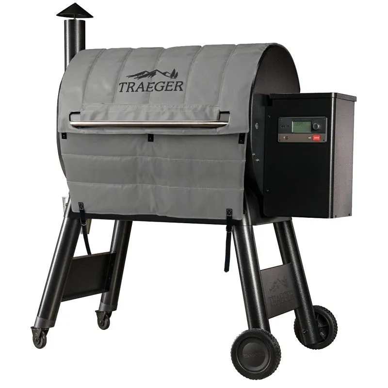 Traeger BAC627 Insulated Blanket Grill Cover, 32.3 in D, 48.6 in W, 1/2 in H, Fabric, Gray