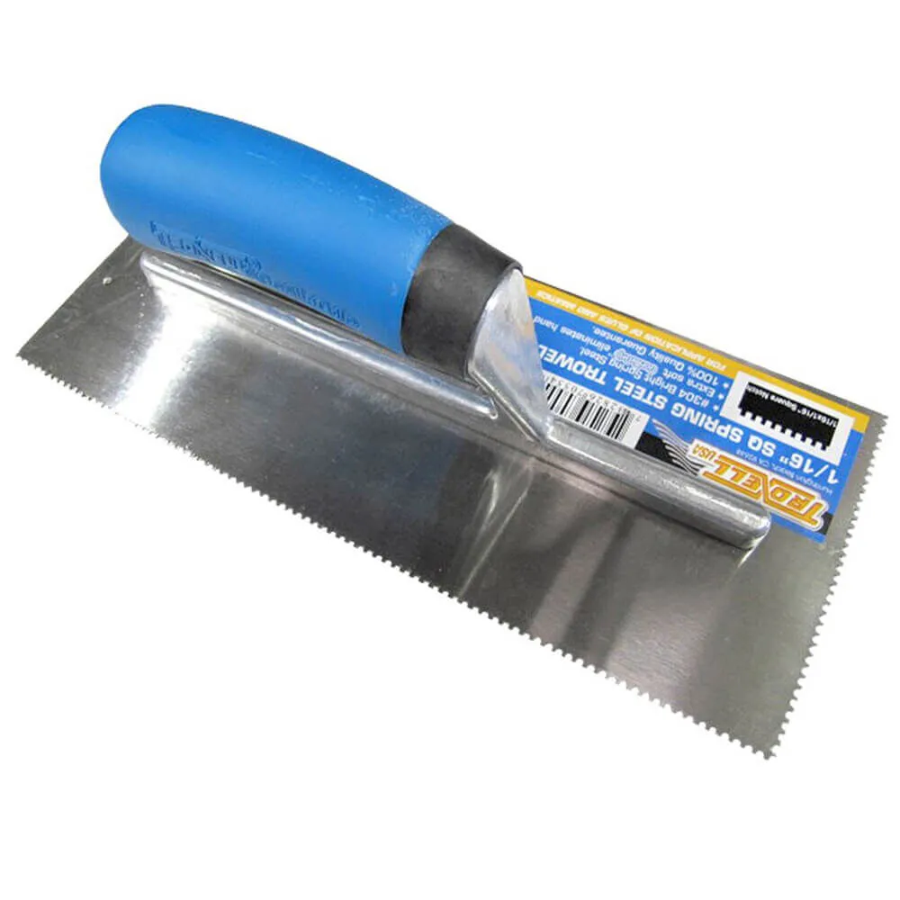 Troxell Stainless Steel Trowel Square Notch 1/16″ x 1/16″
