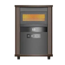 Utilitech HT1159N Cabinet Indoor Space Heater, 12.5 A, 120 V, 1500 W, 5118 Btu , 300 sq-ft Heating Area, Brown/Yellow