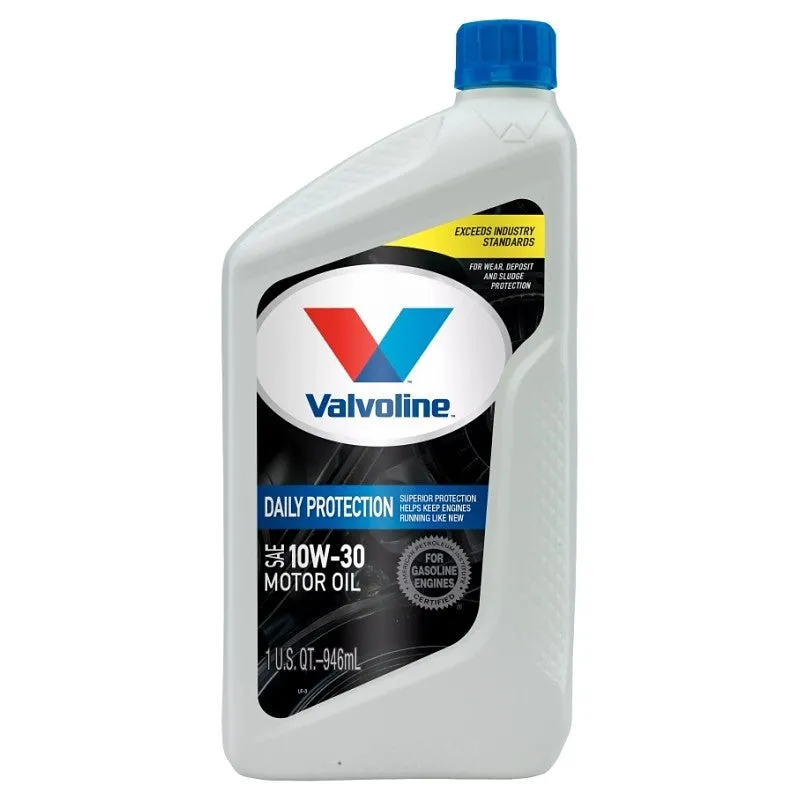 Valvoline Daily Protection 797578 Synthetic Blend Motor Oil, 10W-30, 1 qt, Bottle (Pack of 6)