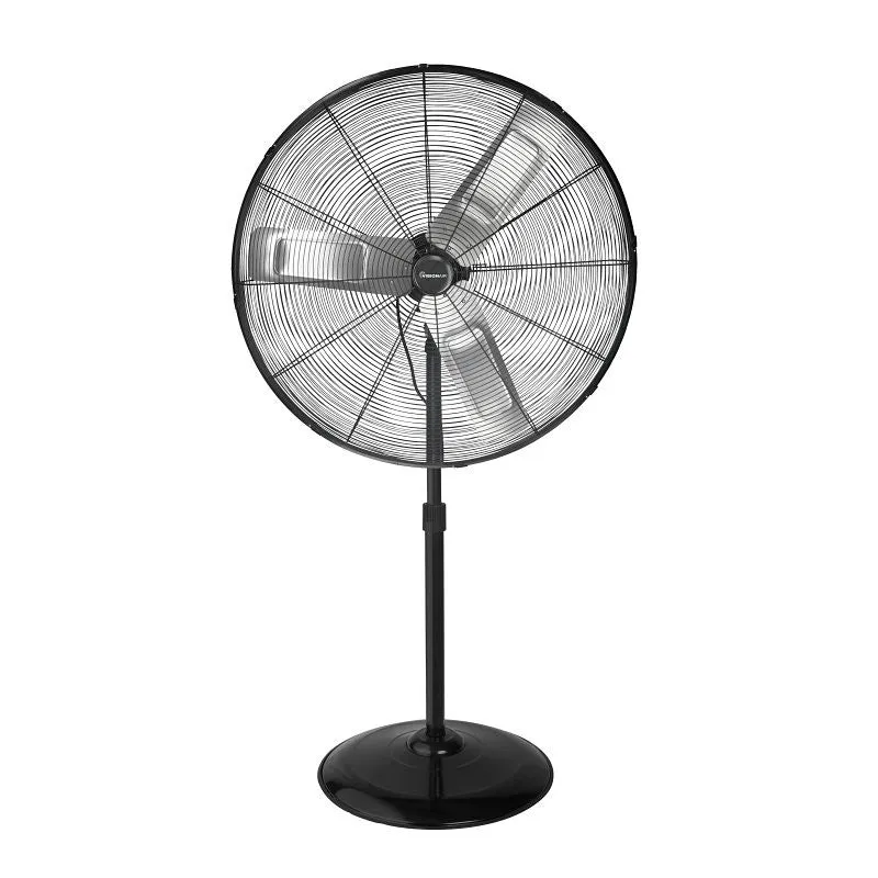 VisionAir 2VAFP30 Heavy-Duty Oscillating High-Velocity Pedestal Fan, 120 V, 30 in Dia Blade, 3-Speed, 7558 cfm Air
