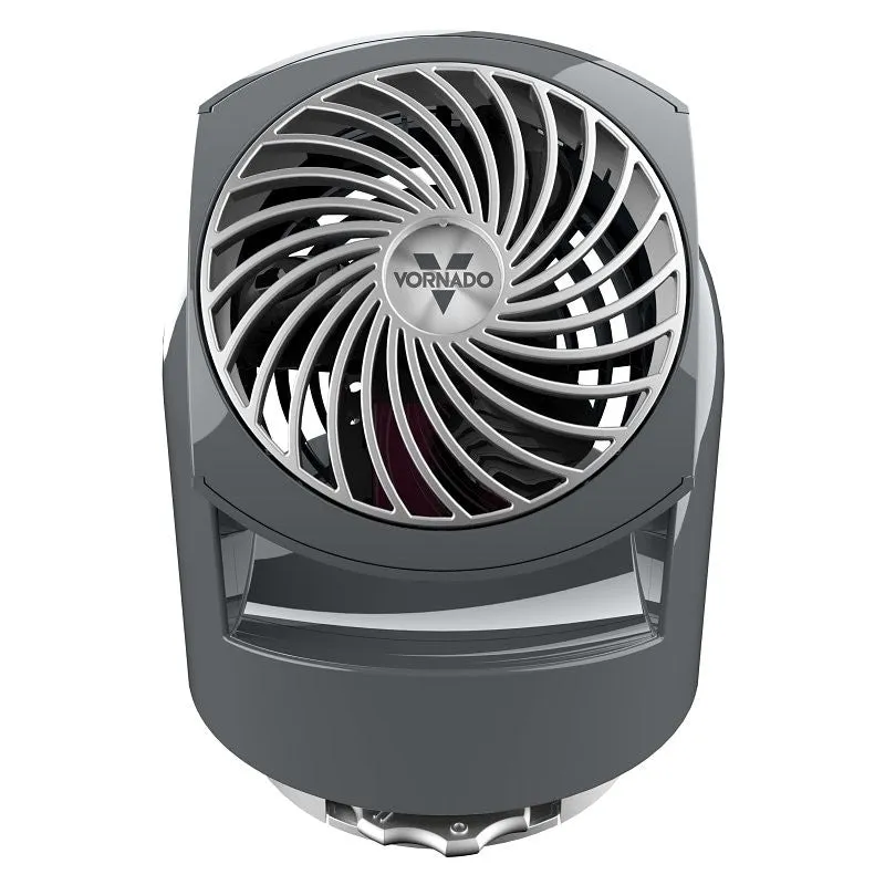 Vornado Flippi V6 Series CR1-0094-85 Personal Air Circulator, 120 V, 3.2 in Dia Blade, 2-Speed, 25 cfm Air, Storm Gray