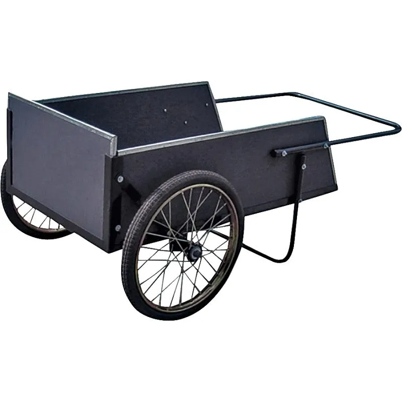 Vulcan YTL-002-087 Yard Cart, 300 lb, 42-1/2 L x 12-3/5 W x 24-2/5 H in Deck, Wood Deck, 2-Wheel, 20 in Wheel, Grey