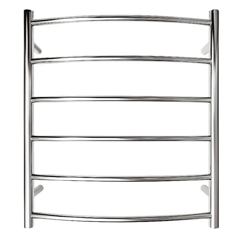 Warmup Multi-Bar Ladder Towel Rail – Curved and Round Tubes Polished Chrome 6 Bars