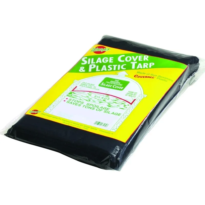 Warp’s SSC-16 Tarpaulin, 16 ft L, 16 ft W, 3 mil Thick, Plastic, Black (Pack of 9)