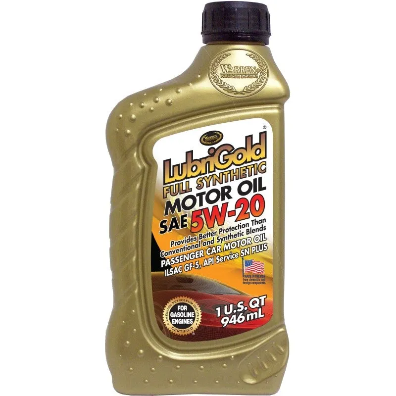 Warren LubriGold dexos1 402056 Motor Oil, 5W-20, 32 oz (Pack of 6)