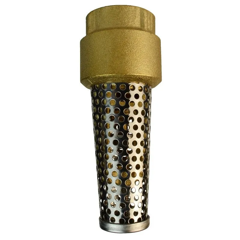 Water Source TFV75NL-RM Foot Valve, 3/4 in Connection, FNPT, 200 psi Pressure, Brass Body