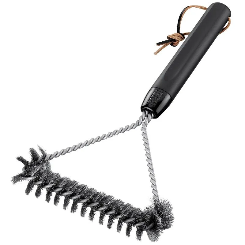 Weber 6277 Grill Brush, 12 in L Brush, Black Bristle, Plastic Handle