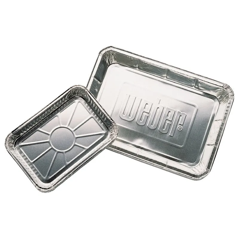 Weber 6416 Foil Pan, 13.1 in L, 9.1 in W, Aluminum