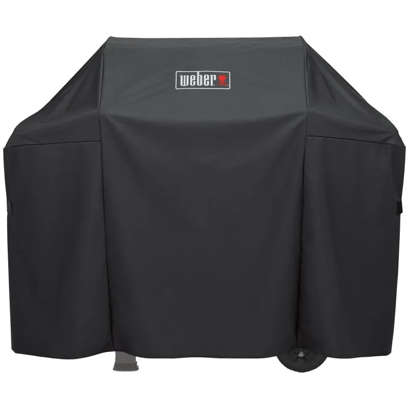 Weber 7139 Premium Grill Cover, 51 in W, 17.7 in D, 42 in H, Polyester, Black