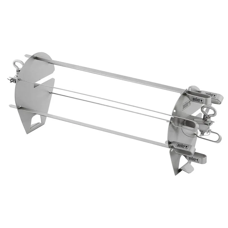 Weber 7675 Rotisserie Skewer Setâ€‹, 16 in L Spit Rod, Stainless Steel Spit Rod