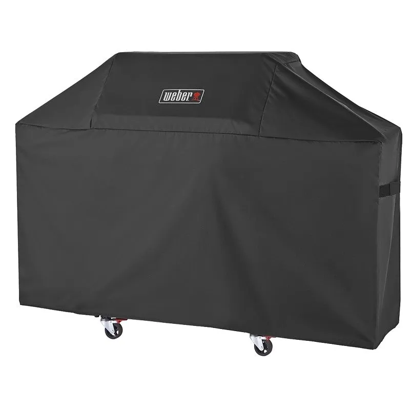 Weber 7757 Grill Cover, 63 in W, 25.6 in D, 43.4 in H, Polyester, Black