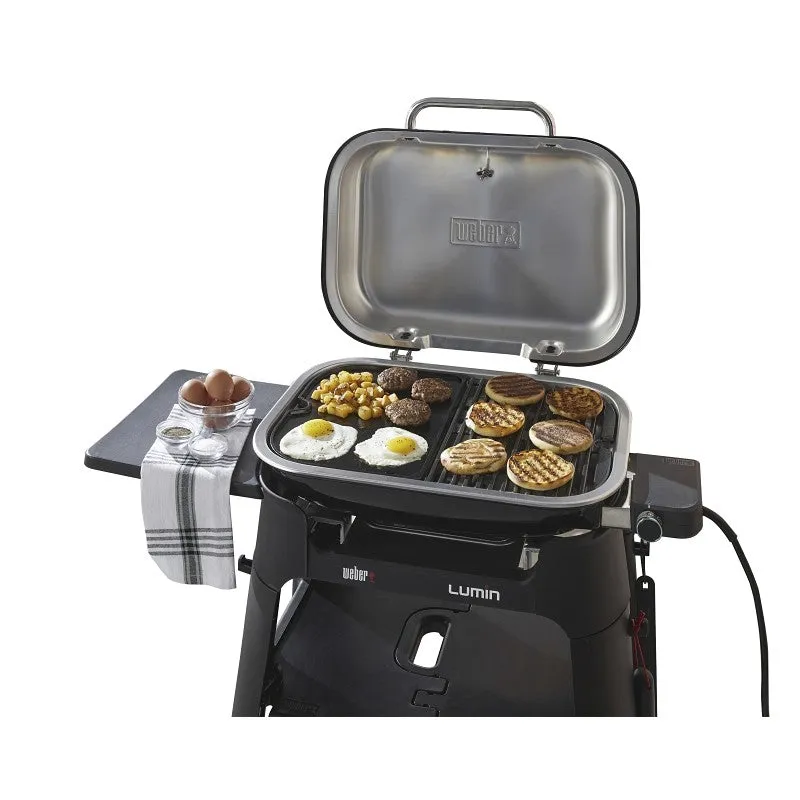 Weber LUMIN 6612 Electric Grill, Cast Iron/Porcelain, Enamel