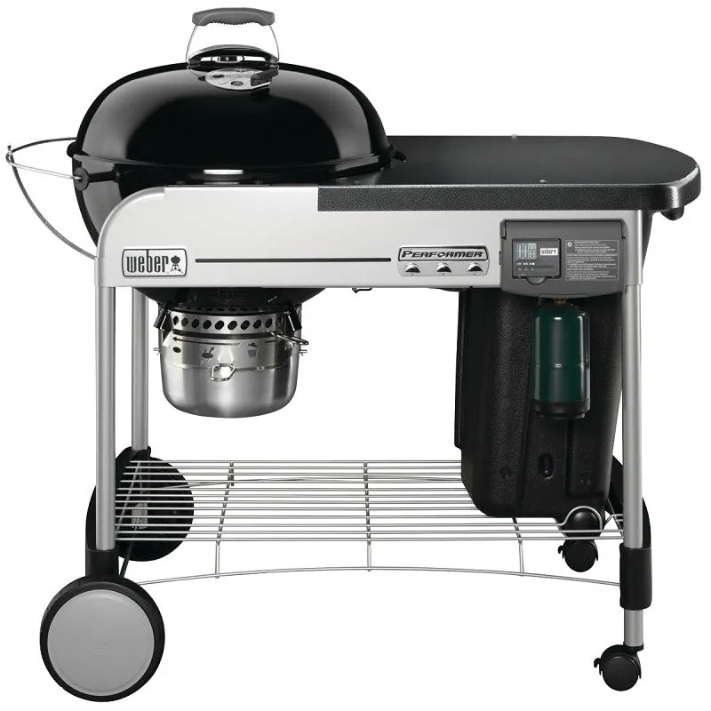 Weber Performer 15501001 Deluxe Charcoal Grill, 363 sq-in Primary Cooking Surface, Black