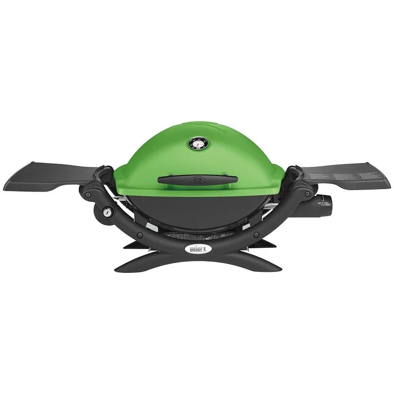 Weber Q 1200 Series 51070001 Gas Grill, 40.9 in W x 16.5 in D x 15.5 in H Dimensons, 8500 Btu/hr BTU, Green