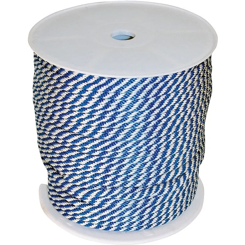 Wellington 46446 Derby Rope, Solid Braided Rope Construction, Lock-Stitch End, 3/8 in Dia, 500 ft L, 183 lb Working Load