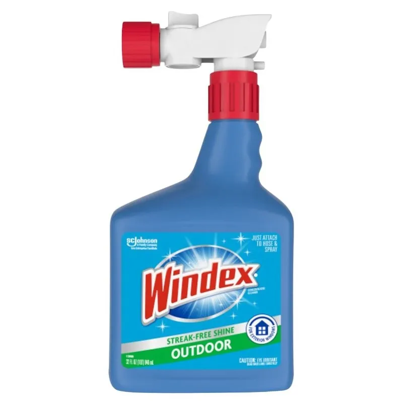 Windex 10122 Glass Cleaner, 32 oz Bottle, Liquid, Characteristic, Clear