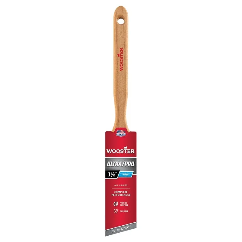 Wooster 4174-1-1/2 Paint Brush, Purple/Sable Brown, Maple Wood Handle, 1-1/2 in W, 2-7/16 in L Bristle, Sash Handle