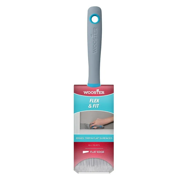 Wooster Flex and Fit Series 8713 Chalk Paint Brush, 2 in W, Chiseled Rectangular Brush, 2-1/2 in L Bristle