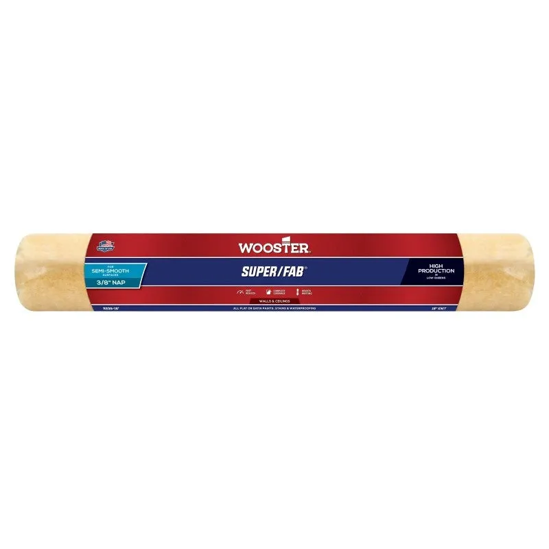Wooster R239-18 Roller Cover, 3/8 in Thick Nap, 18 in L, Knit Fabric Cover, Golden Yellow