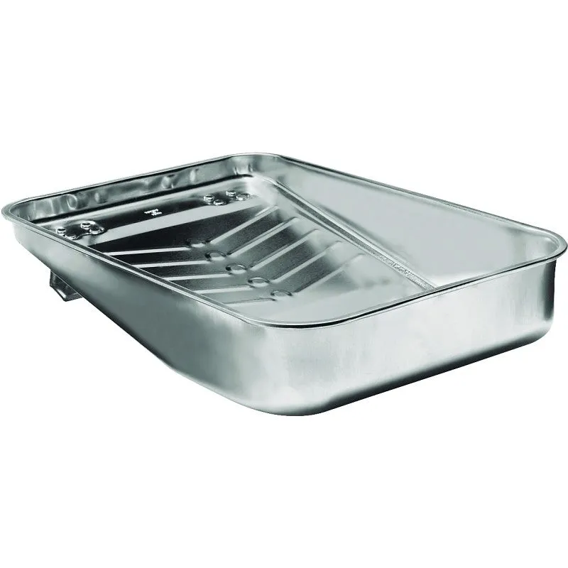 Wooster R405-13 Paint Tray, 19 in L, 13 in W, 3 qt, Steel, Clear