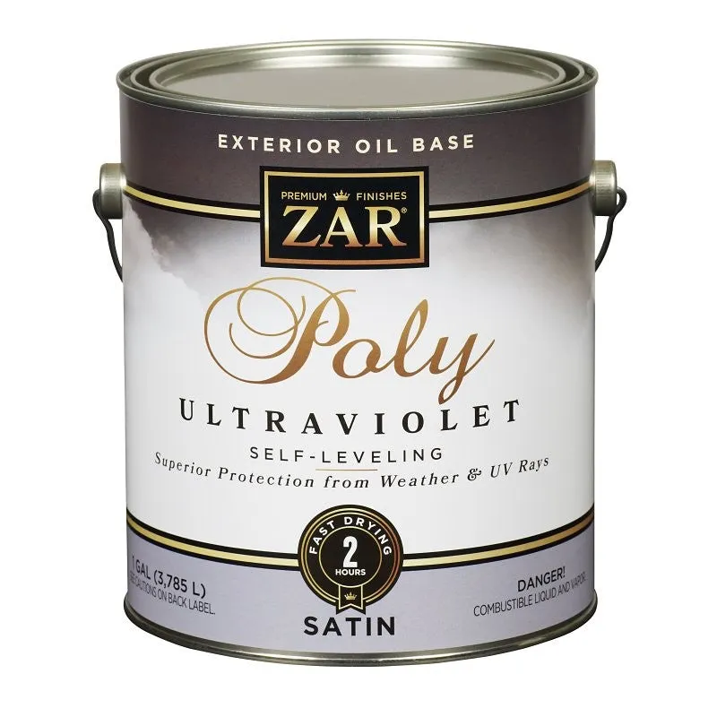 ZAR 34113 Exterior Polyurethane, Liquid, Amber, 1 gal, Can (Pack of 2)