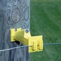 Zareba IW5XNY-Z Nail-On Extender Insulator, 9 to 22 ga Fence Wire, Aluminum/Polywire/Steel, Polyethylene, Yellow