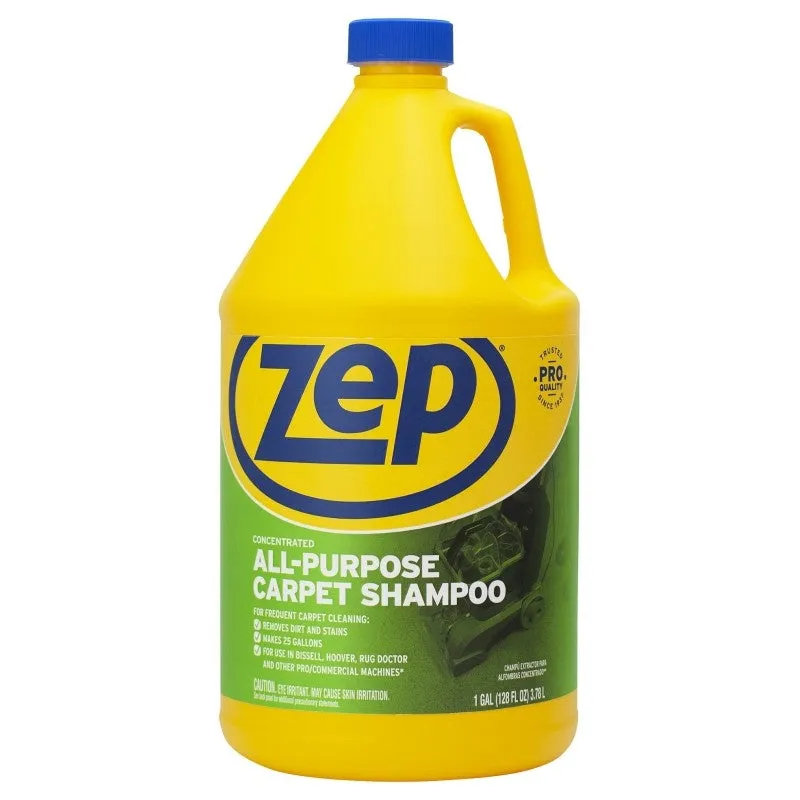 Zep ZUCEC128 Carpet Cleaner, 128 oz Bottle, Liquid, Pleasant, Clear