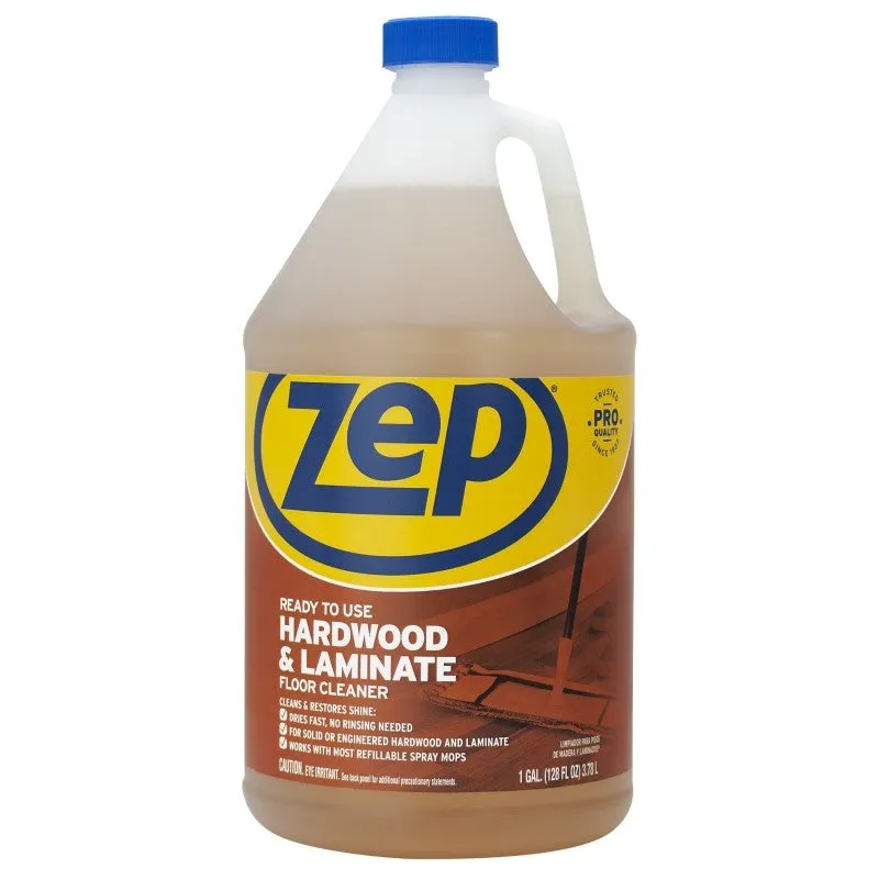 Zep ZUHLF128 Floor Cleaner, 1 gal Bottle, Liquid, Pleasant Lemon, Clear