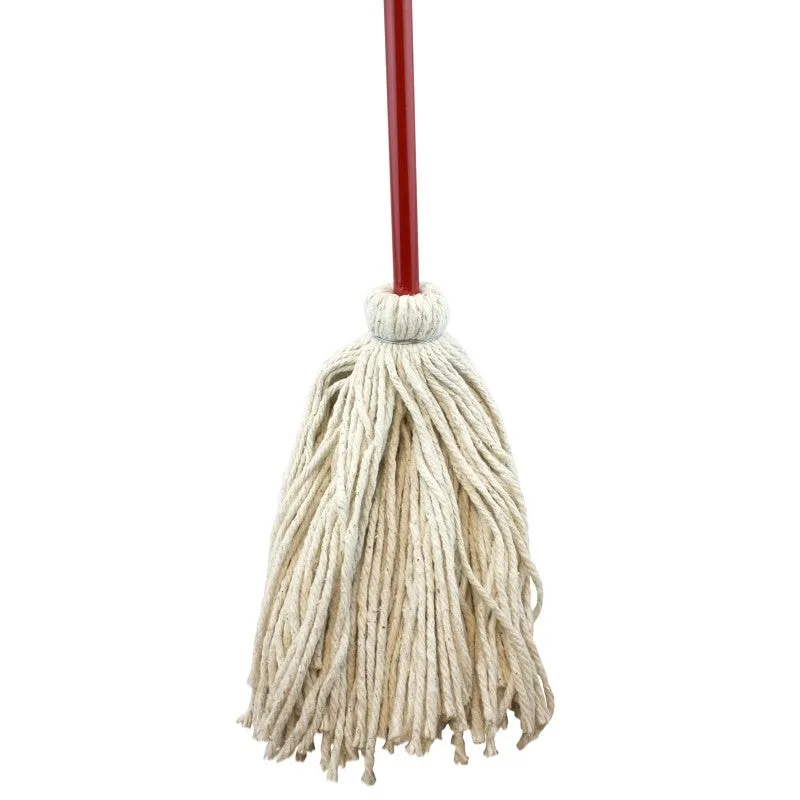 Zephyr 11016L Deck Mop, 16 oz Headband, 48 in L, Cotton Mop Head, Natural Mop Head, Metal Handle