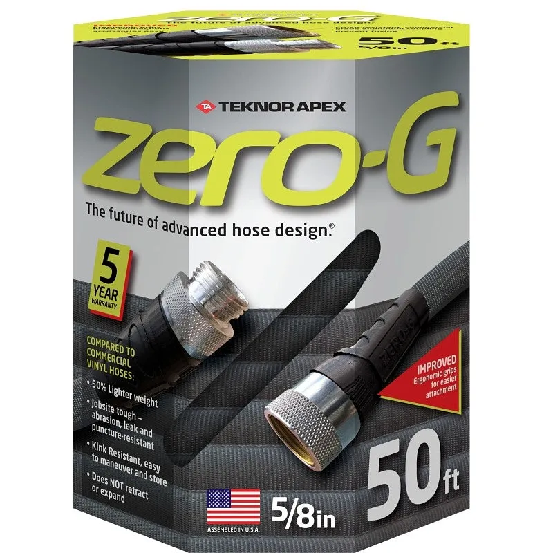 Zero-G 4001-50 Garden Hose, 50 ft L, Vinyl, Gray