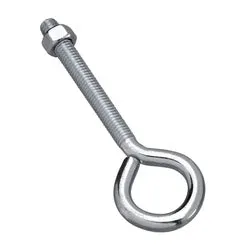 Zinc Plated Steel 3/8 Inch by 5 Inch Eye Bolts With Nut Pack of 10
