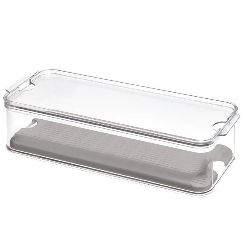 iDESIGN Crisp Produce 71343 Fridge Bin, 15.72 in L, 6.32 in W, 3.76 in H, Plastic, Clear (Pack of 6)
